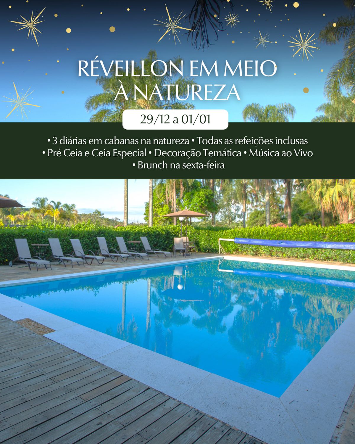 Réveillon 2027 no Cabanas (29/12 a 01/01)