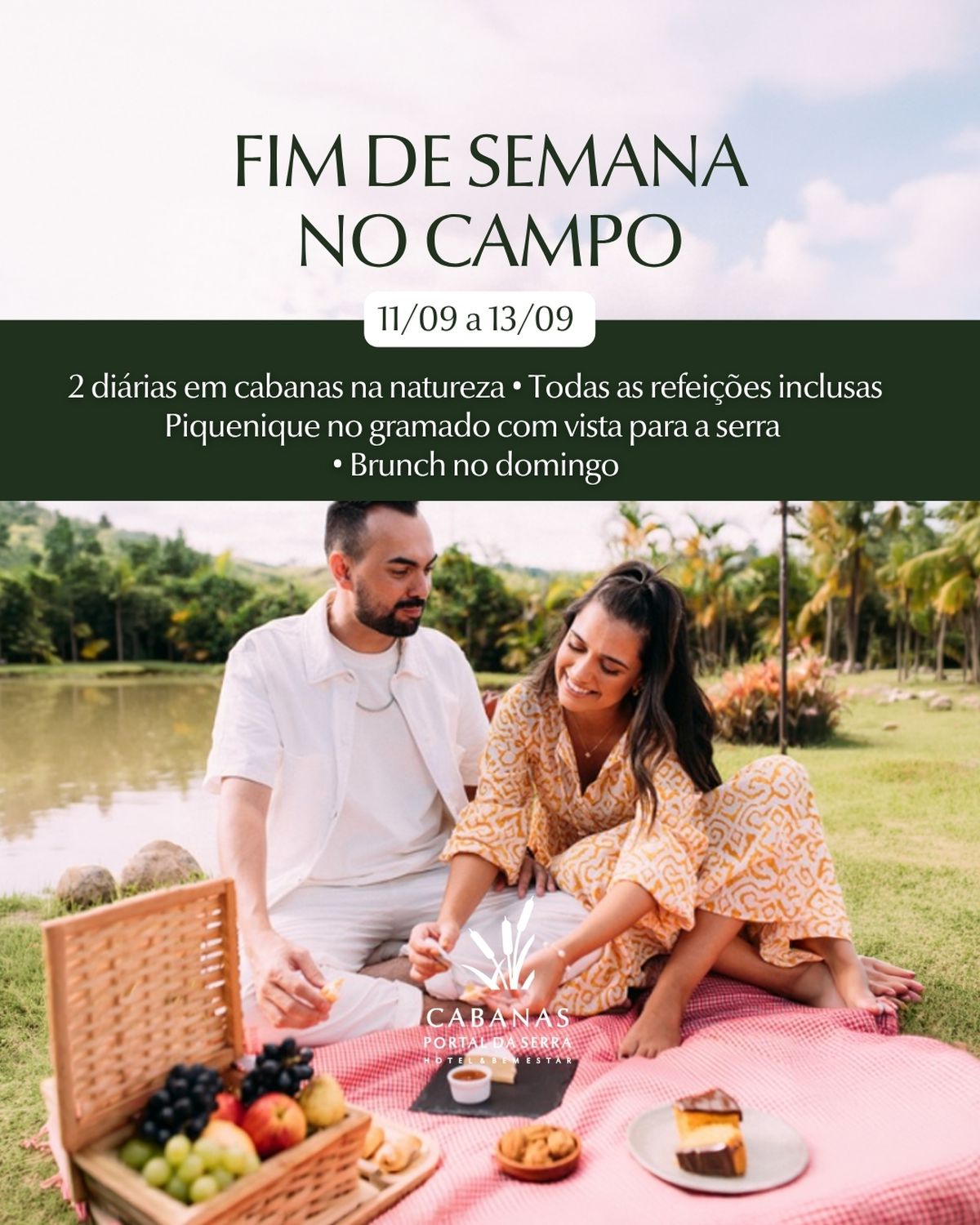 Fim de Semana com Piquenique no Campo (11 a 13/09)