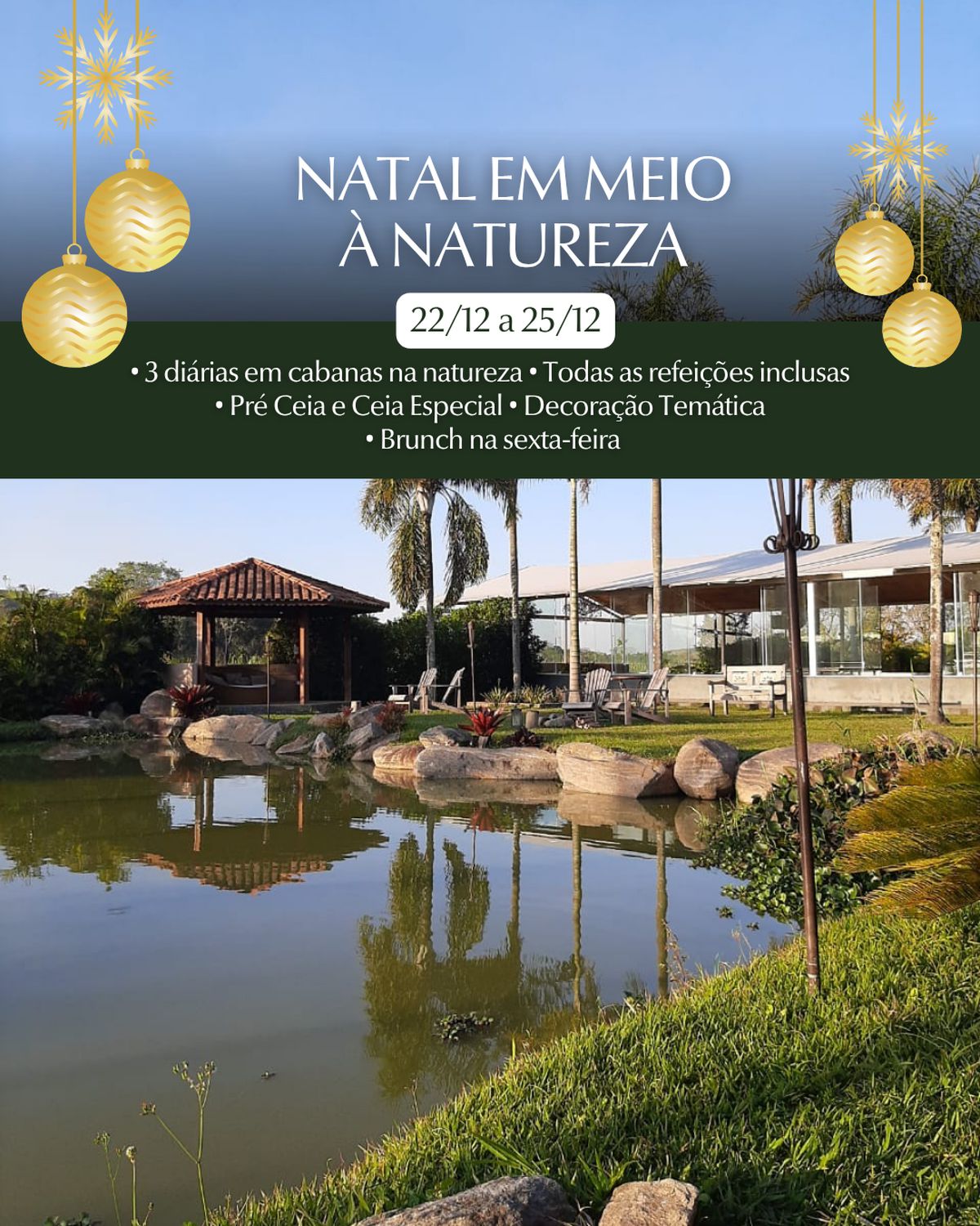 Celebre o Natal no Cabanas (22 a 25/12)